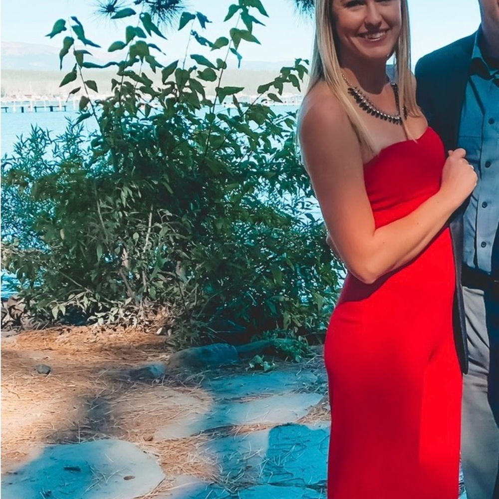 Stunning Red Strapless Jumper